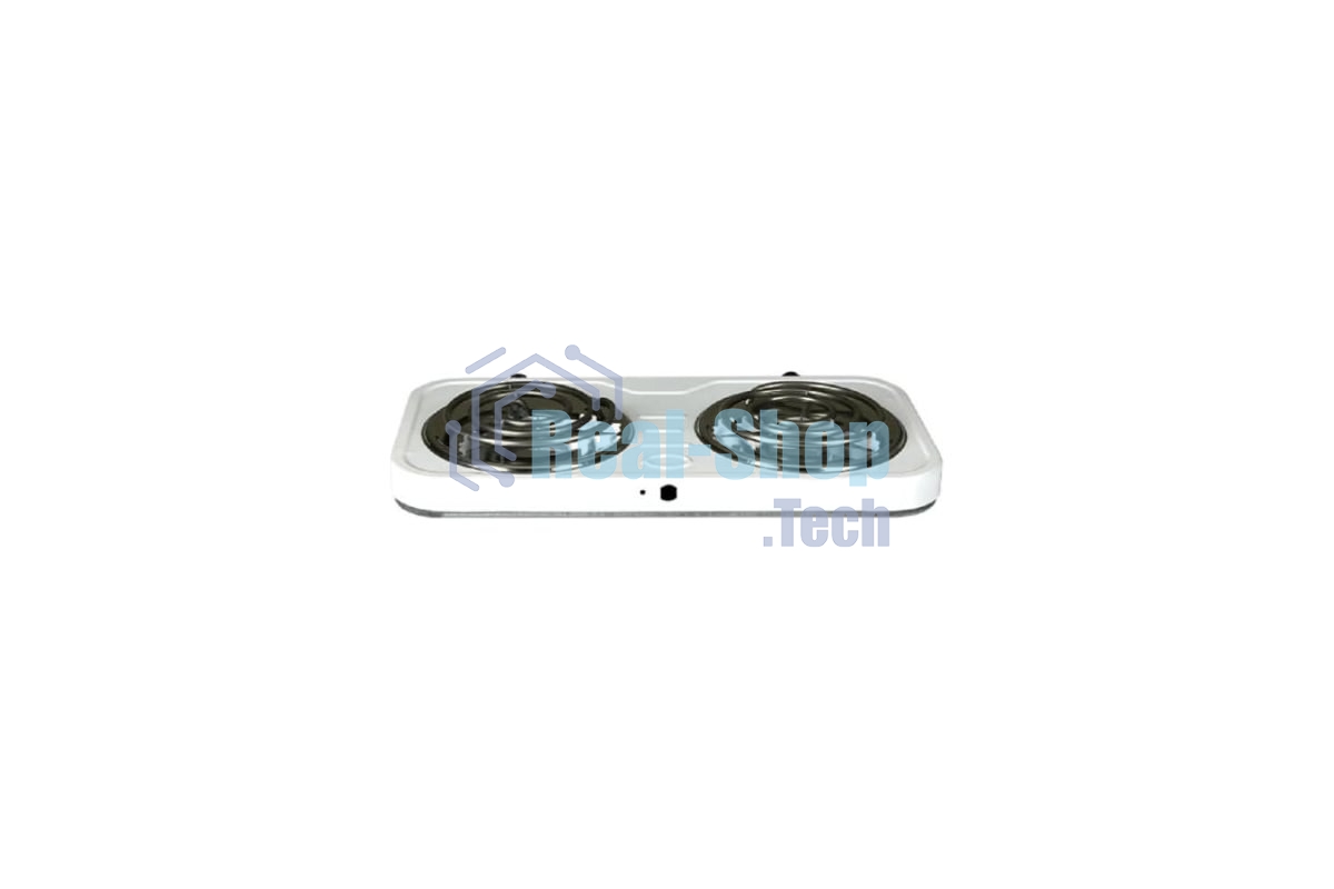 Плита настольная электрическая Blackton Bt HP205W белый, 2 кВт, ТЭН, конфорки - 2, эмаль, поворотные переключатели