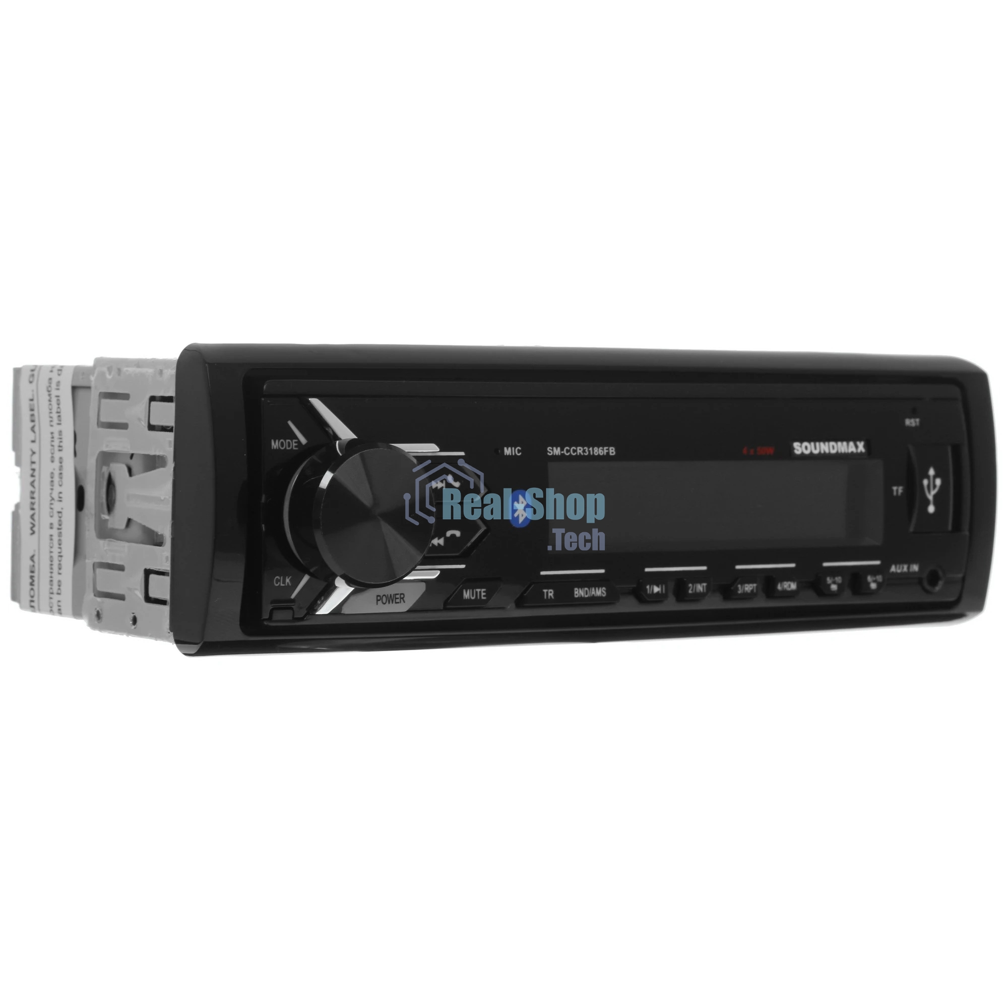 Автомагнитола Soundmax SM-CCR3186, 1 DIN, Bluetooth, USB Type-A, AUX