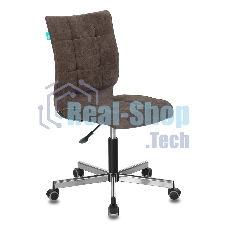 Кресло компьютерное Бюрократ CH-330M/LT-10 без подлокотников, темно-коричневый Light 10, крестовина металл