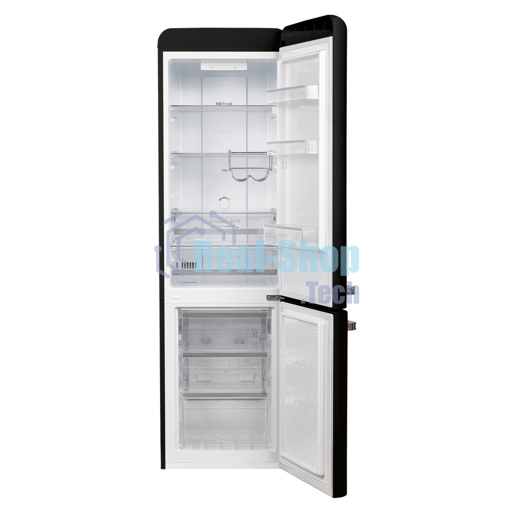 Холодильник Maunfeld MFF186NFRB черныйдвухкамерный 181/71л морозилка снизу