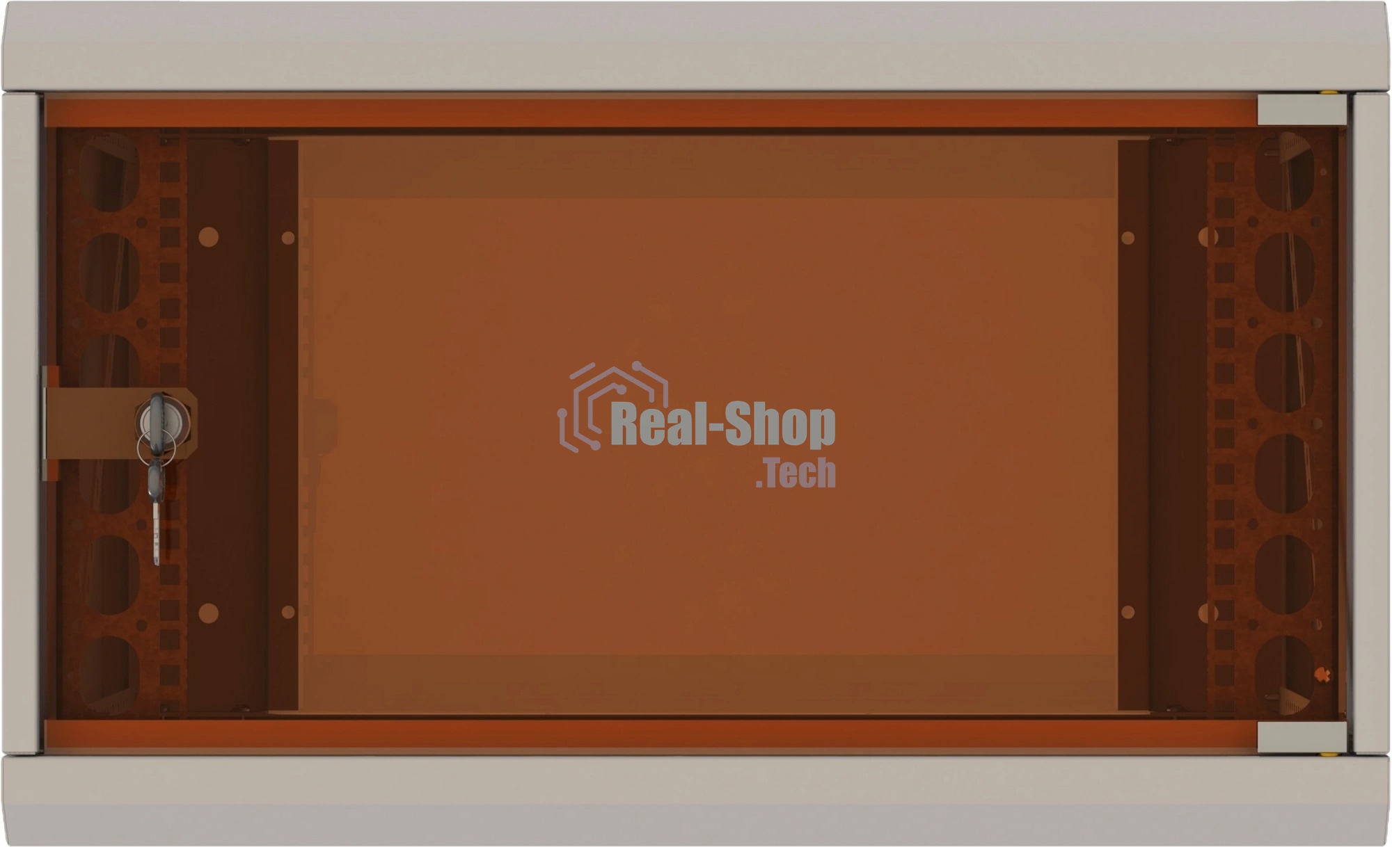 Шкаф коммутационный Suprlan (05-1060) настенный 6U 600x350 мм пер. дв. стекл направл. под закл. гайки 70 кг RAL 7035 285 мм 13.3 кг 360 мм