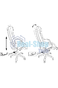 Кресло руководителя Бюрократ CH-824/LT-21 песочный