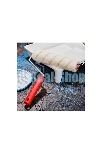 Валик Rexant полиамид белый с желтой полосой, ворс 11 мм, ширина ролика 240 мм, Ø 42 мм, бюгель 8 мм, серия 