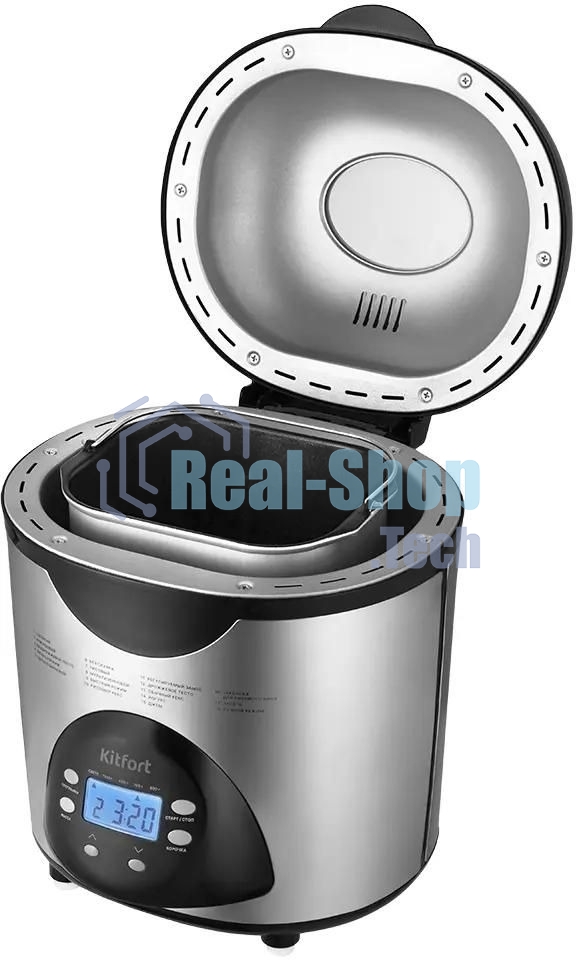 Хлебопечка Kitfort КТ-315 530Вт серебристый/черный