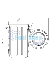 Стиральная машина Атлант СМА 80С1214-CA-02 белая, загрузка фронтальная 8кг, 1200 об/мин., класс: A