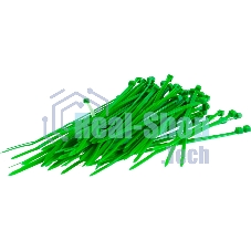 Хомуты Сибртех 100 х 2,5 мм, пластиковые, зеленые, 100 шт. 45510