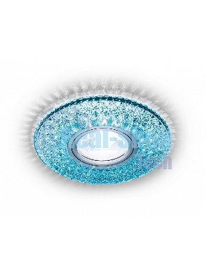 Встраиваемый точечный светильник Ambrella light S333 BL/WH хром/лазурный/MR16+3W(LED WHITE 4200K)