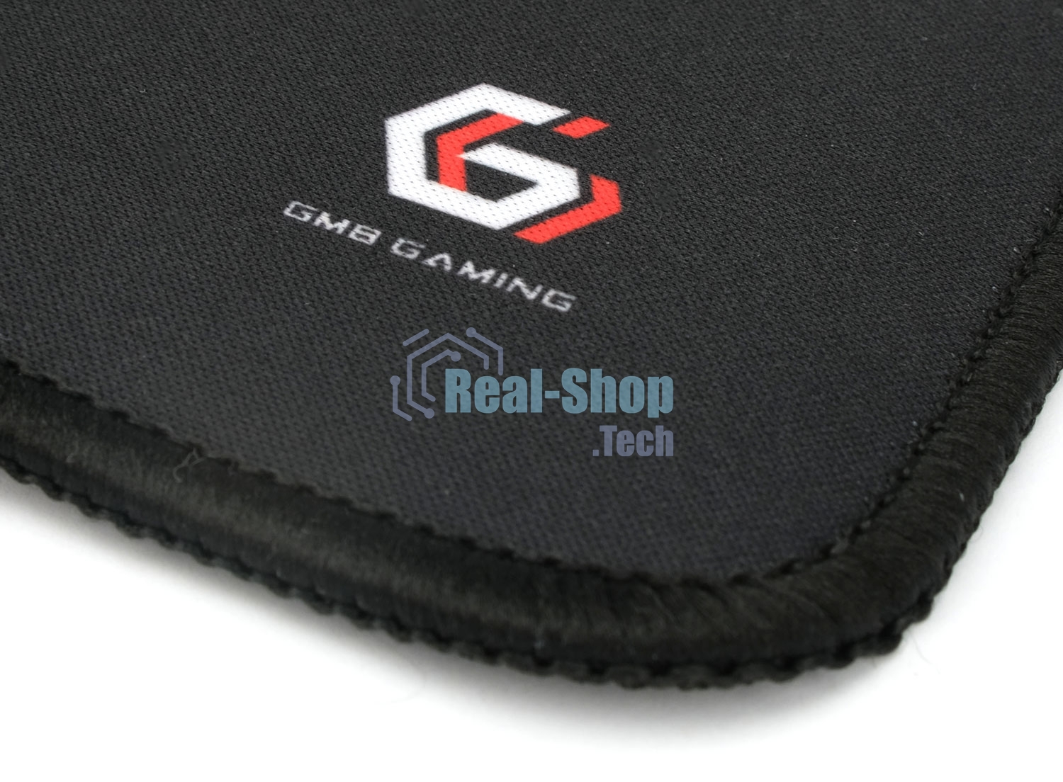 Коврик для мыши Gembird MP-35-30-BLACK, черный, 350х300х3мм, ткань/резина, оверлок, коробка