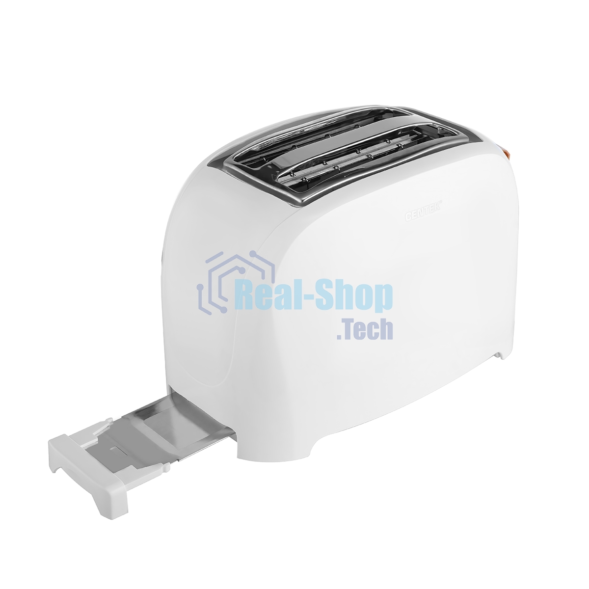 Тостер Centek CT-1420 (белый) 750 Вт, 7 уровней мощности, теплоизолированный корпус, функция отмены