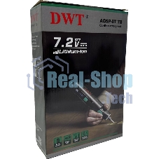 Прямошлифовальная машина (гравер) аккумуляторный DWT AGSP-07 TB /до 5000-30000 об.в мин/цанга 3.2 мм/6 скоростей/LED-подсветка/1.1 А·ч Li-ion/Type-C/черный (AGSP-07 TB)