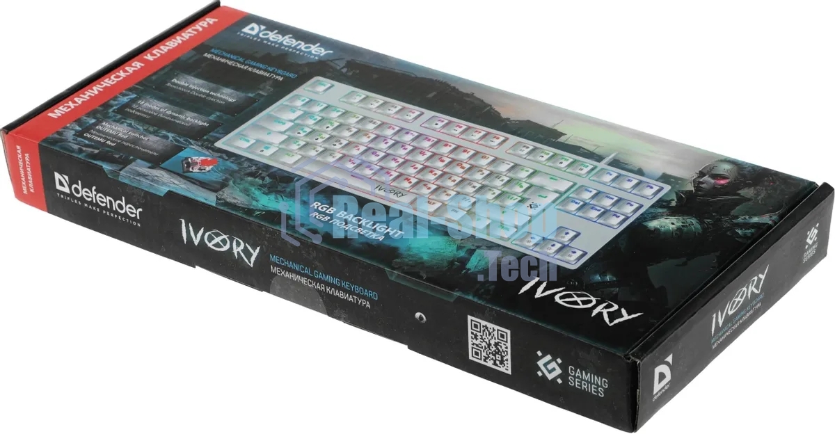 Клавиатура проводная Defender IVORY GK-579 USB белая