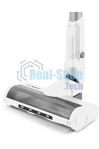 Пылесос вертикальный Coolfort CF-3002 белый, питание от аккумулятора, 120 Вт, уборка сухая, пылесборник 0.9 л, работа от АКБ max 32 мин.