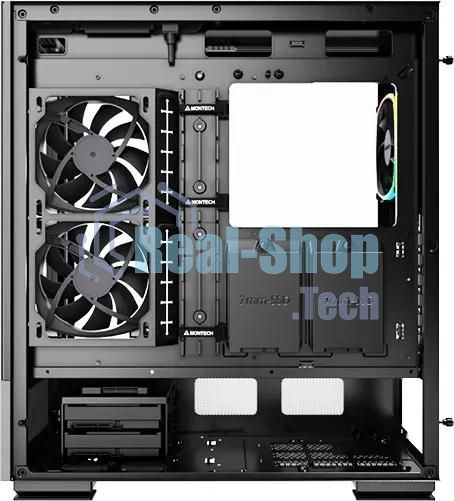 Компьютерный корпус Montech SKY TWO черный без БП ATX 3x140мм 2xUSB3.0 1xUSB3.1 audio bott PSU