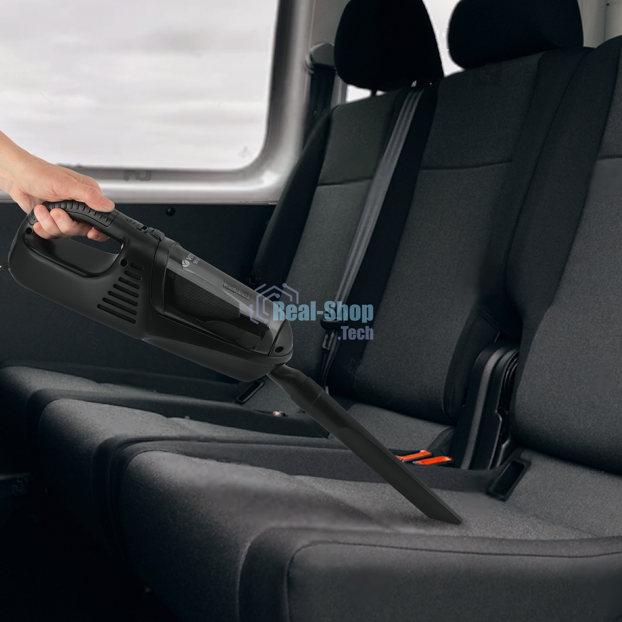 Пылесос автомобильный Vitek VT-1850(BK) 90 Вт/ Моющийся фильтр.