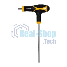 Набор шестигранных ключей Deli DL233108 8 шт. Материал: CR-V. Спецификация: 2x75 мм/2,5x75 мм/3x100 мм/4x100 мм/5x150 мм/6x150 мм/8x200 мм/10x200 мм. Удобная рукоять.