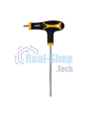 Набор шестигранных ключей Deli DL233108 8 шт. Материал: CR-V. Спецификация: 2x75 мм/2,5x75 мм/3x100 мм/4x100 мм/5x150 мм/6x150 мм/8x200 мм/10x200 мм. Удобная рукоять.