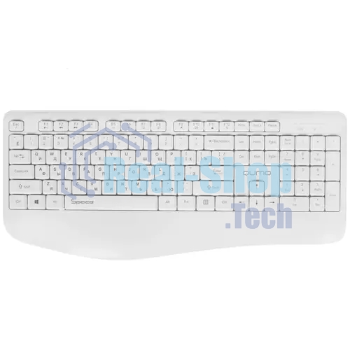 Комплект клавиатура+мышь Qumo Space K57/M75 (цвет белый), беспроводной 2.4G, 104 клавиши, клавиатура + мышь, 3 кнопки, 1200 dpi
