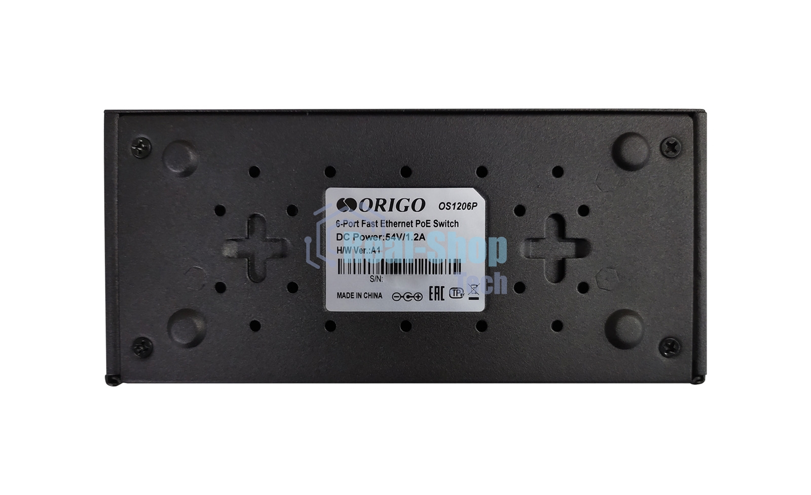 Неуправляемый PoE-коммутатор ORIGO OS1206P/60W/A1A 4x100Base-TX PoE+, 2x100Base-TX, PoE-бюджет 60 Вт, корпус металл