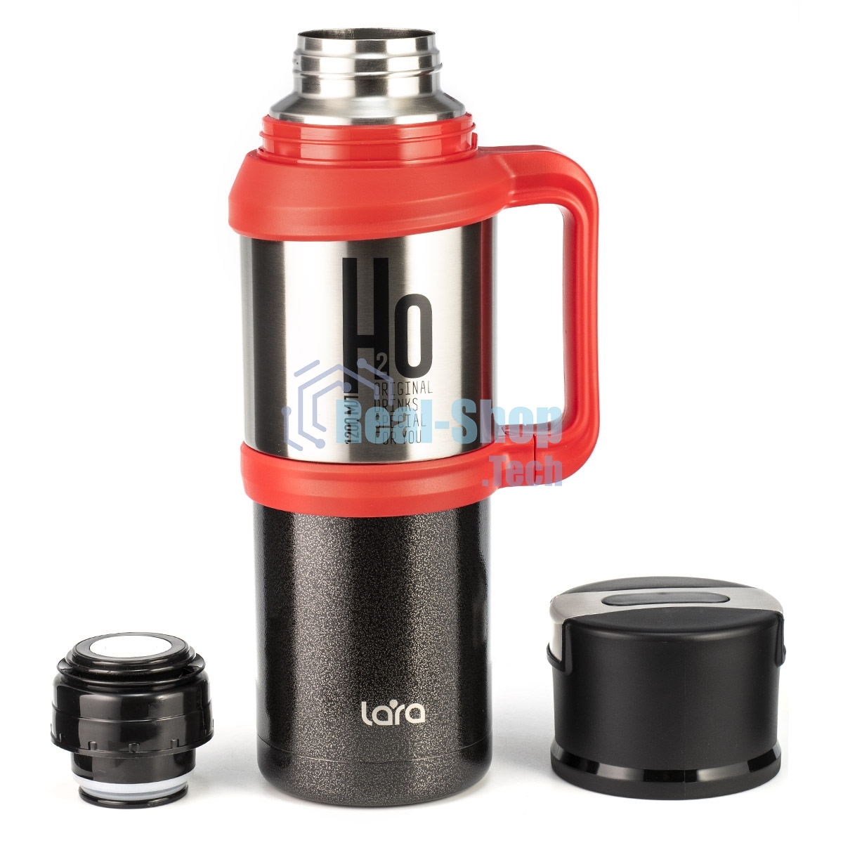 Термос Lara LR04-17 1,2 л нержавеющая сталь/пластик