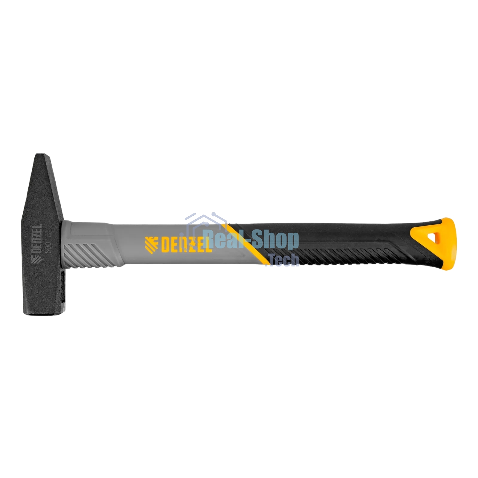 Молоток слесарный Denzel 500 г, кованый, фибергласовая рукоятка c TPR покрытием