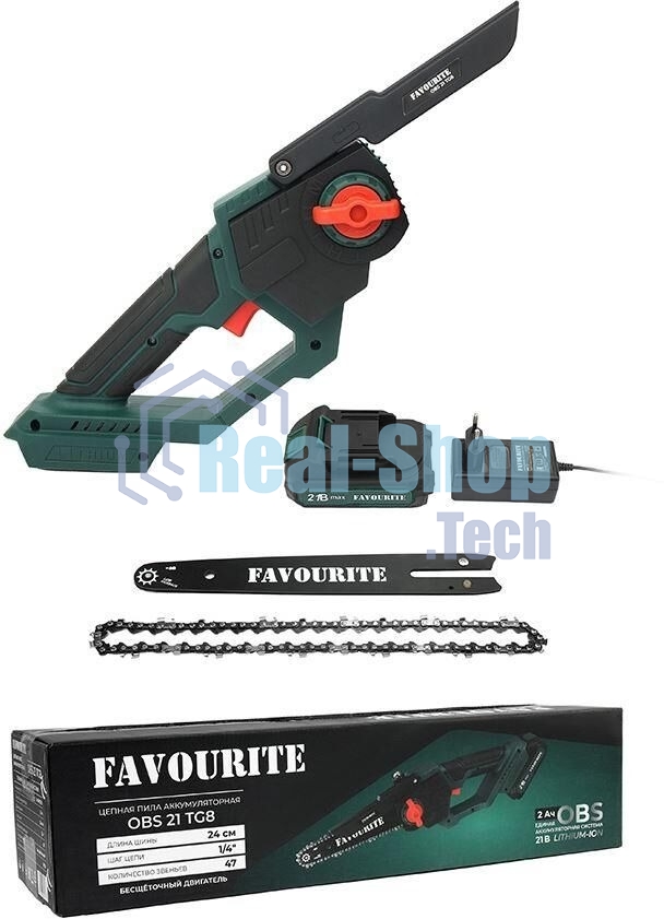 Цепная пила аккумуляторная FAVOURITE OBS 21 TG8