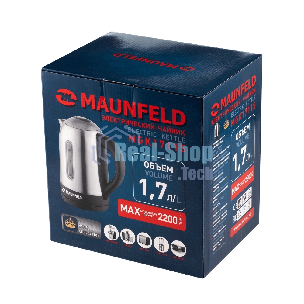 Чайник Maunfeld MGK1711S нержавейка