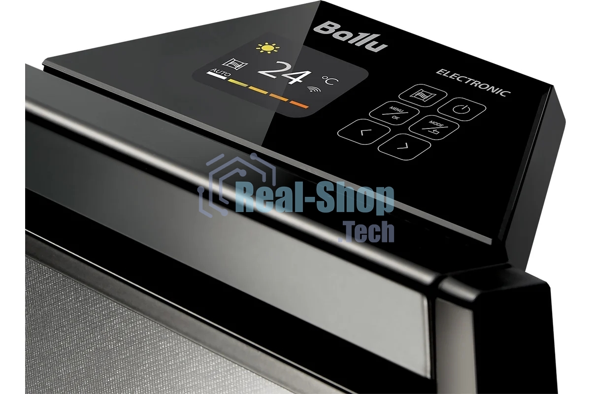 Конвективно-инфракрасный обогреватель Ballu Plaza Solar BIHP/S-1900 черный, 1900 Вт, 20 м2, термостат, дисплей