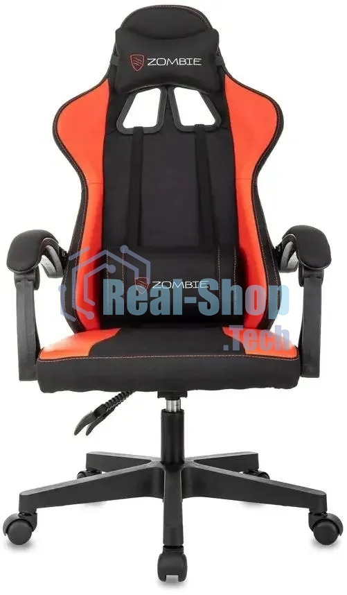 Кресло игровое Zombie Rudger черный/красный