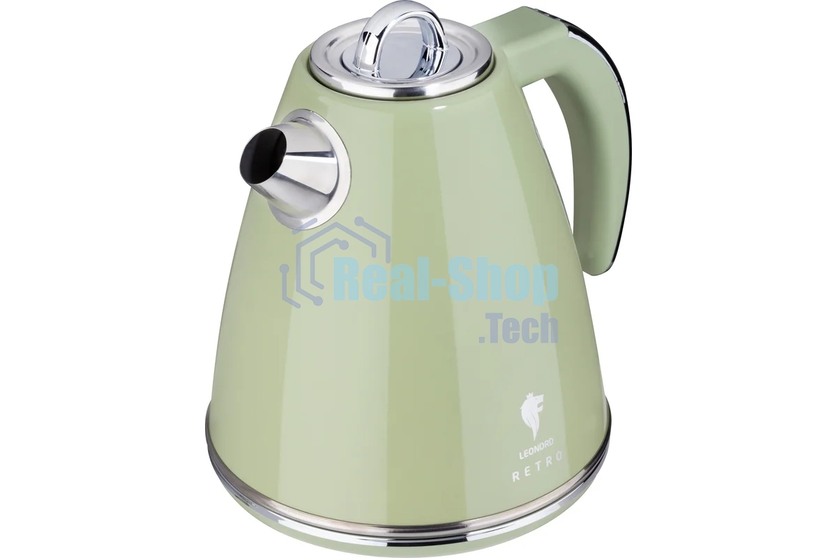 Чайник электрический LEONORD LE-1906/2 RETRO, 2200 Вт, 1.5 л, оливковый