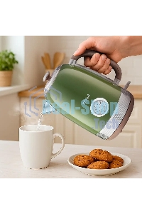 Чайник электрический Kitfort KT-6110 1.7л. 2200Вт зеленый (корпус: нержавеющая сталь)