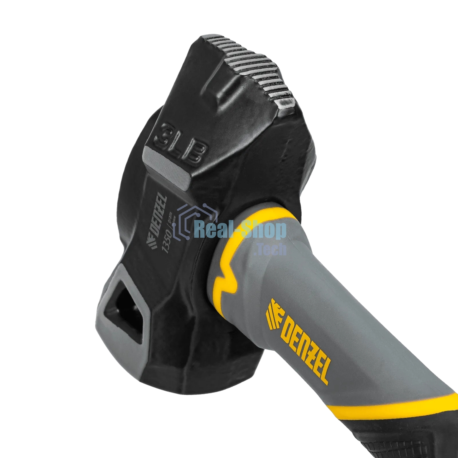 Кувалда с клиновидным бойком Denzel 1,35 кг, фибергласовая рукоятка c TPR