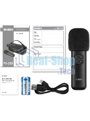 Колонка портативная SVEN PS-255 черный 12W 1.0 BT 3600mAh