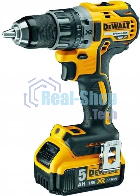 Дрель-шуруповерт DeWalt DCD791P2, 18 В, 5 Ач, 70 Нм, бесщеточный