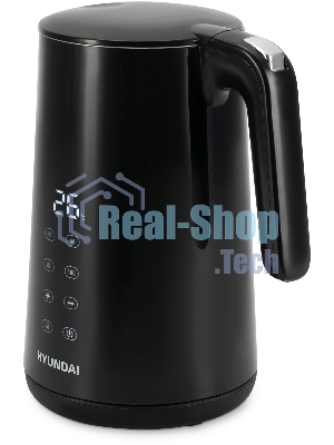 Чайник электрический Hyundai HYK-S4017 1.7 л, 2200 Вт, черный корпус: металл