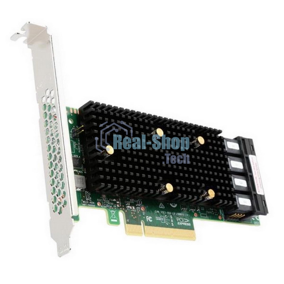 Адаптер-HBA Broadcom SAS 9400-16i SGL (05-50008-00) PCIe 3.1 x8 LP, Tri-Mode SAS/SATA/NVMe 12G HBA, 16port(4*int SFF8643), 3416 IOC