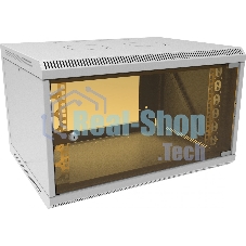 Шкаф коммутационный Suprlan (05-1063) настенный 6U 600x450 мм пер. дв. стекл направл. под закл. гайки 70 кг RAL 7035 385 мм 15.7 кг 360 мм