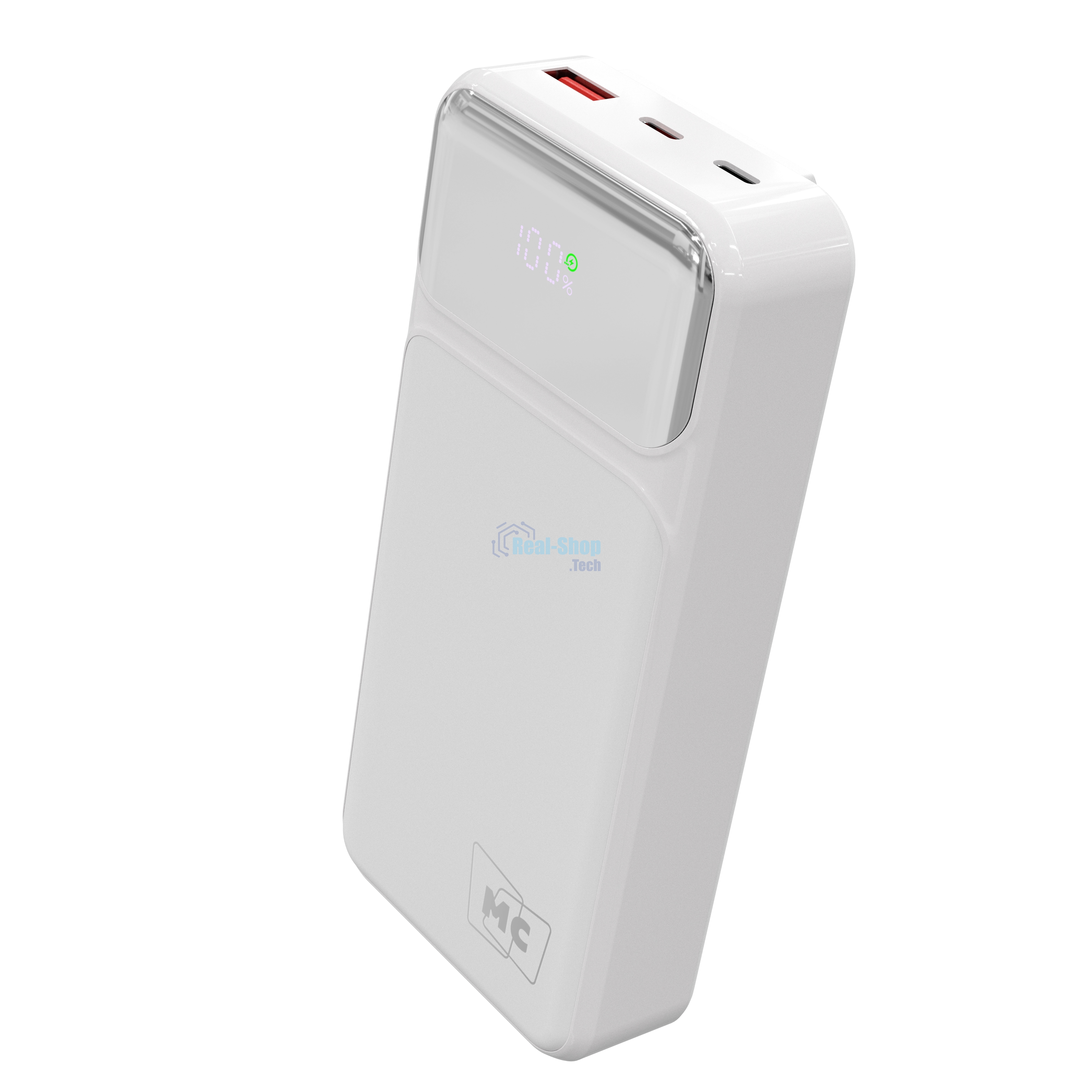Портативный аккумулятор MORE CHOICE (4620202552785) PB29-20 20000mAh 1USB+2Type-C 3.0A 22.5W+PD20W+QC3.0, белый