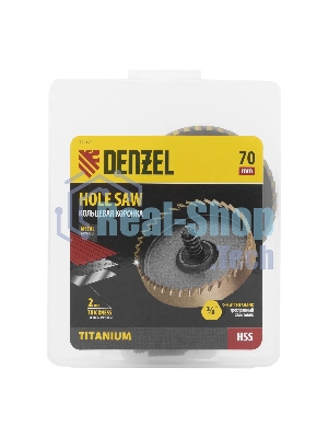 Коронка по металлу Denzel HSS, 70 мм, нитридтитановое покрытие