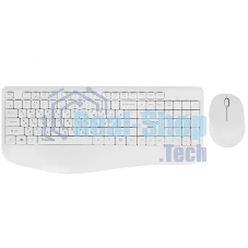 Комплект клавиатура+мышь Qumo Space K57/M75 (цвет белый), беспроводной 2.4G, 104 клавиши, клавиатура + мышь, 3 кнопки, 1200 dpi