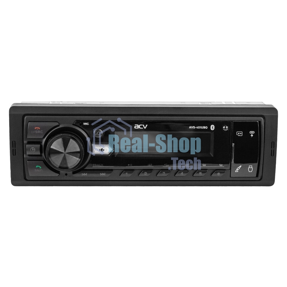 Автомагнитола ACV AVS-401UBG, 1 DIN, Bluetooth, USB Type-A, AUX