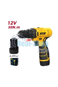 Дрель-шуруповерт аккумуляторная Deli DL-DZ12-4A2, 12В, 1 АКБ