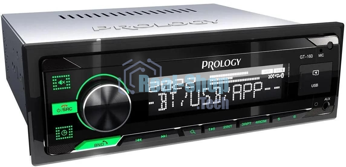 Автомагнитола Prology GT-160, 1 DIN, Bluetooth, USB Type-A, AUX, пульт ДУ