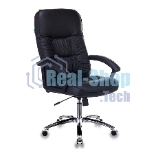 Кресло руководителя Бюрократ T-9908AXSN-AB черный, кожа, крестовина металл