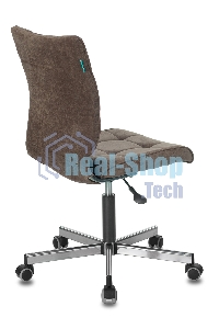 Кресло компьютерное Бюрократ CH-330M/LT-10 без подлокотников, темно-коричневый Light 10, крестовина металл