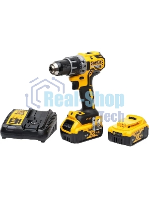 Дрель-шуруповерт DeWalt DCD791P2, 18 В, 5 Ач, 70 Нм, бесщеточный