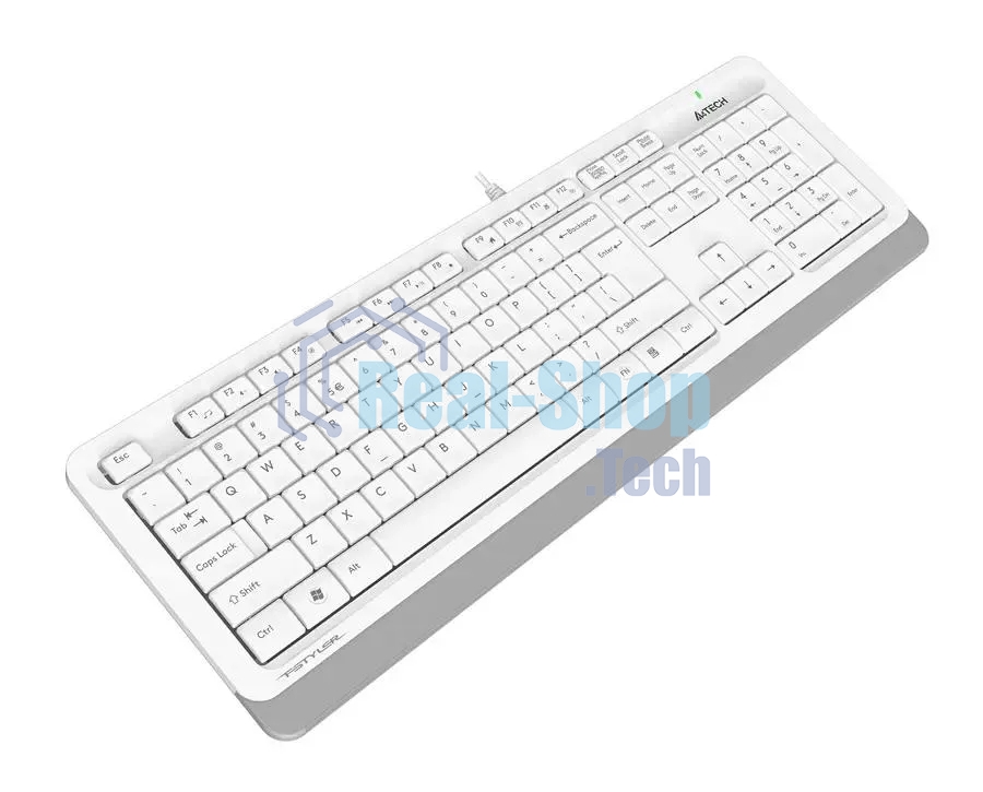 Клавиатура проводная A4Tech Fstyler FK10, USB, белый/серый