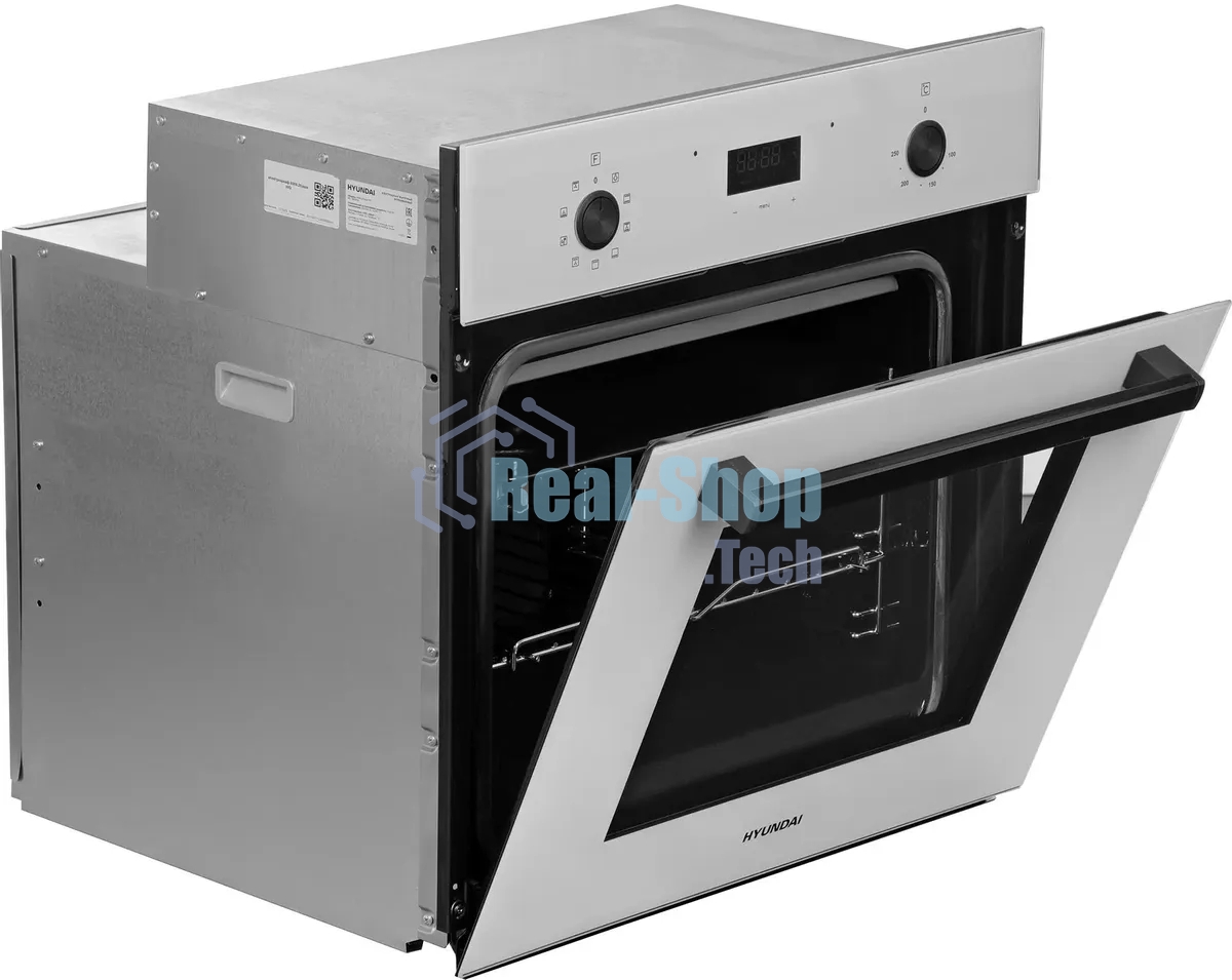 Духовой шкаф электрический Hyundai 6009.25 WG белый стекло