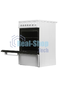 Плита электрическая Beko FSE57110GW белый, конфорок 4 шт, духовка 55 л, гриль, 50 см x 85 см x 60 см