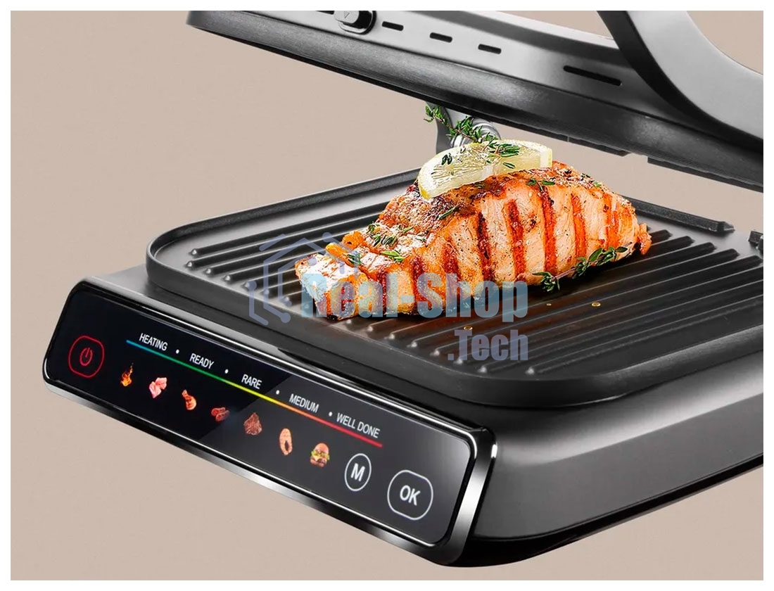 Гриль электрический Redmond SteakMaster GM-300 cерый/металл, 2100 Вт