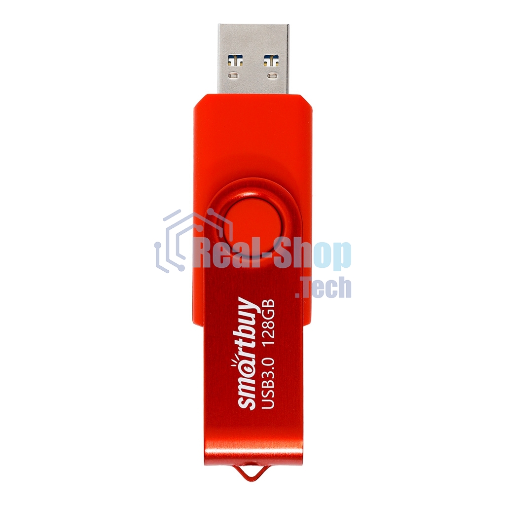 Флешка USB R/W SmartBuy Twist Red (SB128Gb3TWR), 128Gb, USB 3.0, R/W 90/40, красный